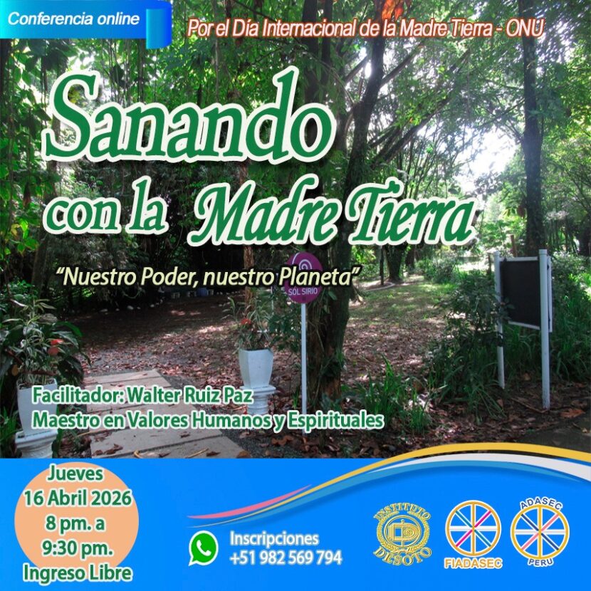 Conferencia Online SANANDO CON LA MADRE TIERRA 🌱🌳🌴🌊🏔️  Lema: Nuestro Poder, Nuestro Planeta 🌎
