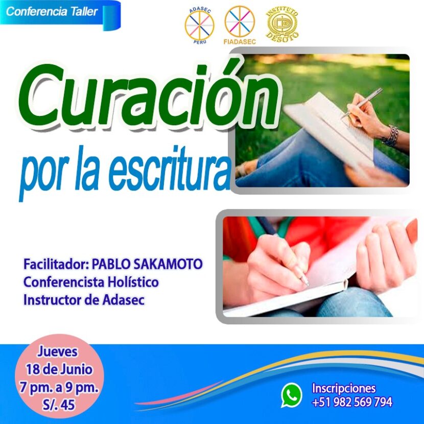 Conferencia Taller CURACIÓN A TRAVÉS DE LA ESCRITURA  ✍🏻
