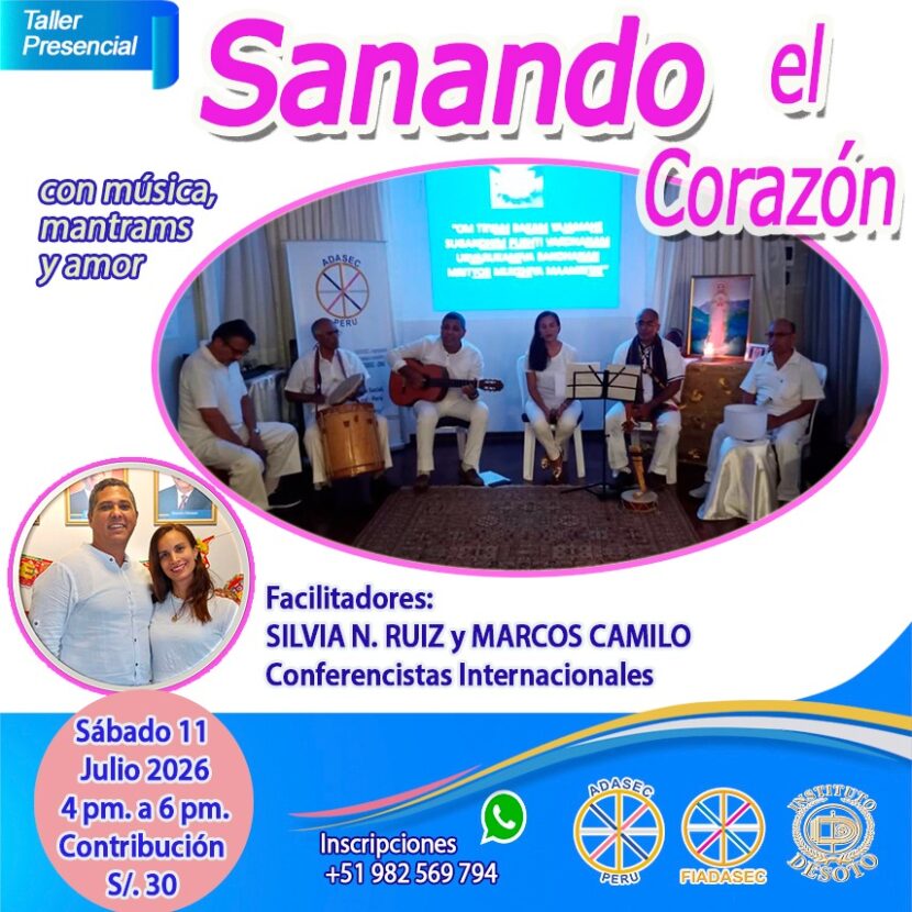 Taller SANANDO EL CORAZÓN … con Música, Mantras y Amor 🎶❤️💟 🩷🎵