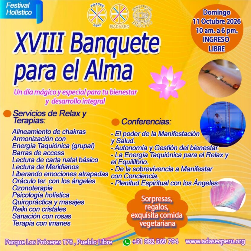 XVIII BANQUETE PARA EL ALMA  Un día mágico y especial para tu bienestar y desarrollo integral ✨🧘🏻‍♀️💆🏻🧚🏼‍♀️💫🌟